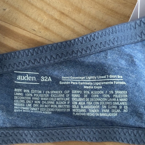 Auden Blue Push-Up Bra with Underwire Support - Picture 7 of 8